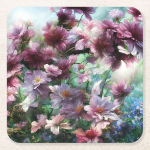 Porta-copo De Papel Quadrado Cherry Blossom Splash