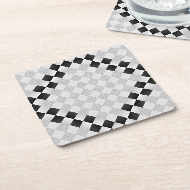 Porta-copo De Papel Quadrado Chess Pad de Kenneth Yoncich (Inclinado)