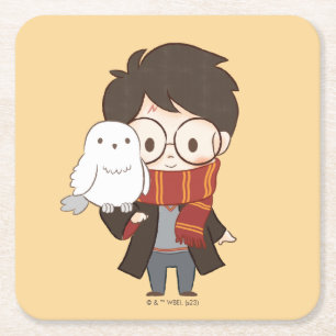 Porta-copo De Papel Quadrado Chibi HARRY POTTER™ & Hedwig