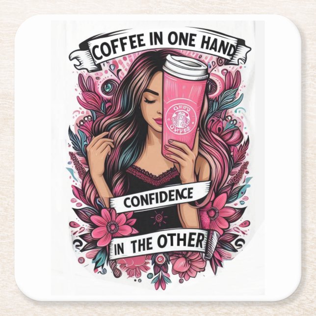 Porta-copo De Papel Quadrado Chica (Frente)