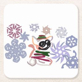 Porta-copo De Papel Quadrado  Chihuahua Winter 