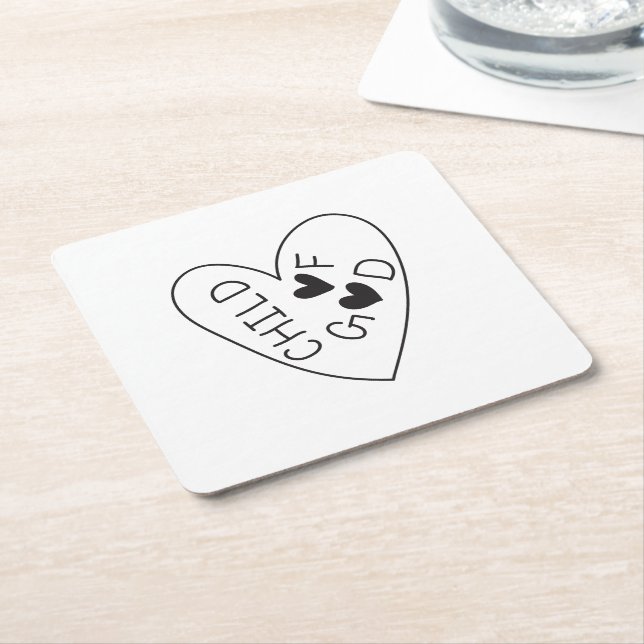 Porta-copo De Papel Quadrado Child of God (Inclinado)