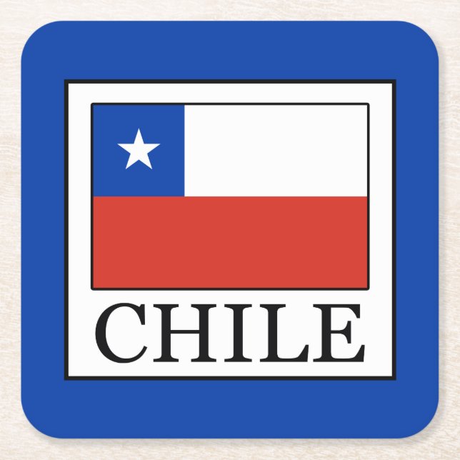 Porta-copo De Papel Quadrado Chile (Frente)
