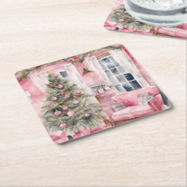 Porta-copo De Papel Quadrado Christmas