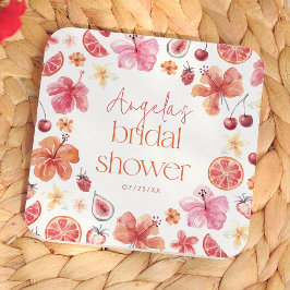 Porta-copo De Papel Quadrado Chuva de Noiva Main Squeeze Citrus