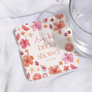 Porta-copo De Papel Quadrado Chuva de Noiva Main Squeeze Citrus