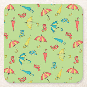 Porta-copo De Papel Quadrado Chuva Primavera I