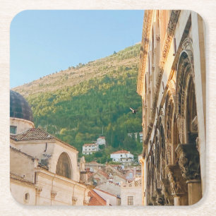 Porta-copo De Papel Quadrado Cidade antiga de Dubrovnik