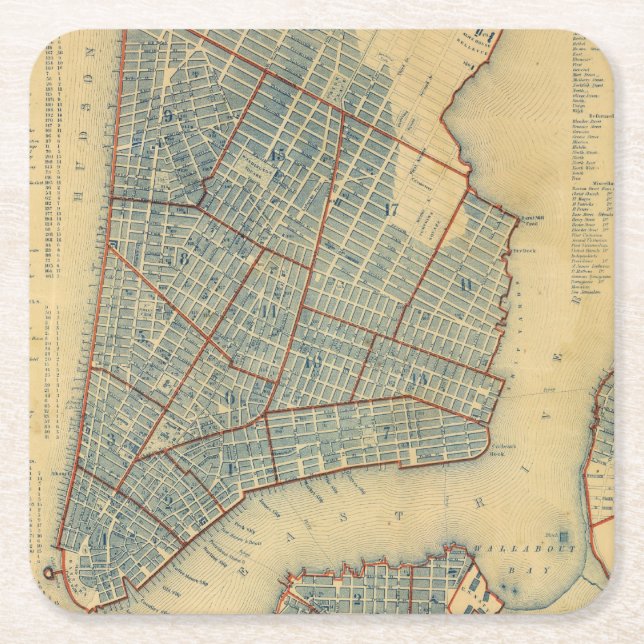 Porta-copo De Papel Quadrado Cidade de NewYork (Frente)