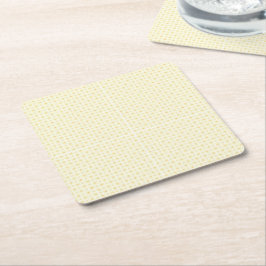 Porta-copo De Papel Quadrado Círculos Amarelos Lindos em Fundo Branco