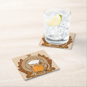Porta-copo De Papel Quadrado Círculos de cerveja - Cantinho do homem