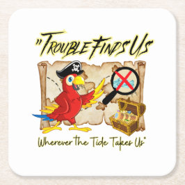 Porta-copo De Papel Quadrado citação de papagaio-pirata