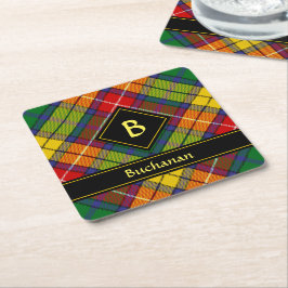 Porta-copo De Papel Quadrado Clan Buchanan Tartan