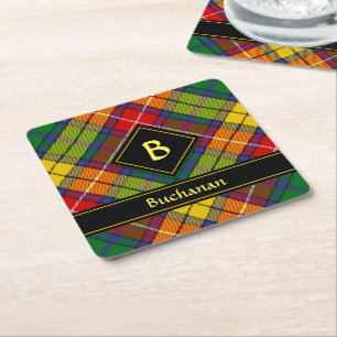 Porta-copo De Papel Quadrado Clan Buchanan Tartan