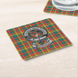 Porta-copo De Papel Quadrado Clan Buchanan Tartan & Crest