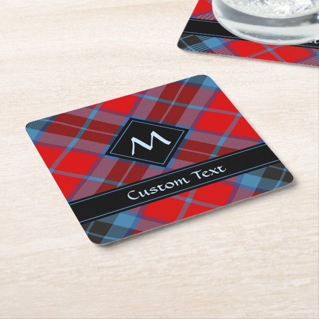 Porta-copo De Papel Quadrado Clan MacTavish Tartan (Inclinado)