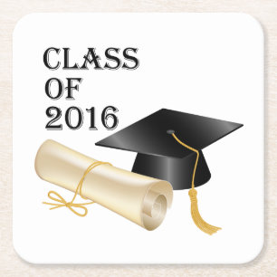 Porta-copo De Papel Quadrado Classe de 2016
