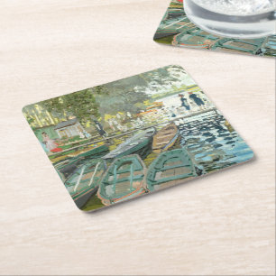 Porta-copo De Papel Quadrado Claude Monet. Bathers em La Grenouillère