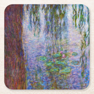 Porta-copo De Papel Quadrado Claude Monet - Lírios Hídricos