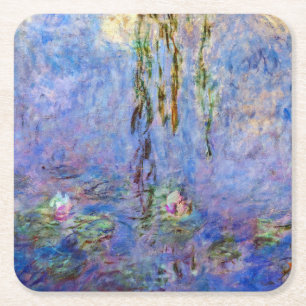 Porta-copo De Papel Quadrado Claude Monet - Lírios Hídricos