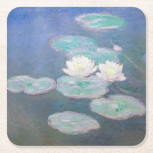 Porta-copo De Papel Quadrado Claude Monet - Nenúfares, Efeito da Noite
