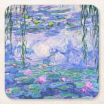 Porta-copo De Papel Quadrado Claude Monet Water Libera A Arte Impressionante Fr<br><div class="desc">Claude Monet Water Libera o Impressionista Francês Lírios de Água de Arte (ou Ninfas) é uma série de aproximadamente 250 pinturas de óleo pelo Impressionista Francês Claude Monet. As pinturas retratam o jardim floral de Monet em Giverny.</div>