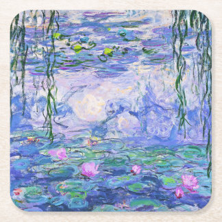 Porta-copo De Papel Quadrado Claude Monet Water Libera A Arte Impressionante Fr