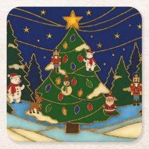 Cloisonne Art Whimsical Forest Classic Christmas 