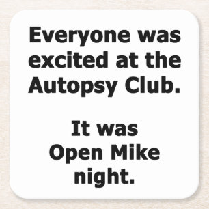 Porta-copo De Papel Quadrado Clube de autópsia