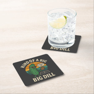 Porta-copo De Papel Quadrado Clube Social de Pickleball Engraçado Big Dill