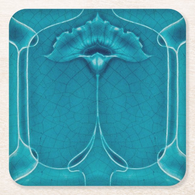 Porta-copo De Papel Quadrado Coaster cardnoard Art nouveau (Frente)