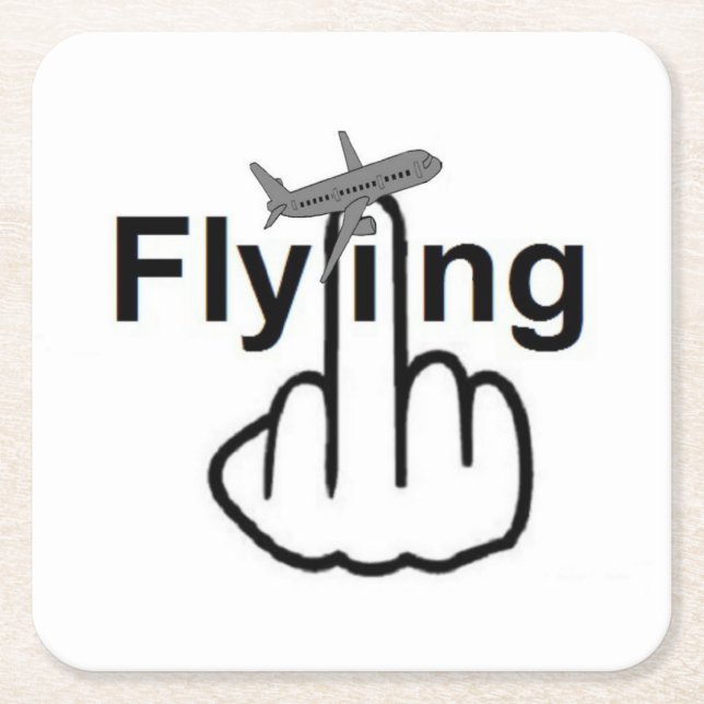 Porta-copo De Papel Quadrado Coaster Flying Flip (Frente)