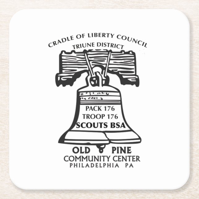 Porta-copo De Papel Quadrado Coaster (Plastic) (Frente)