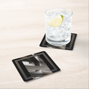 Porta-copo De Papel Quadrado Coasters Bebida Abstrata O Sussurro Terno da Terra