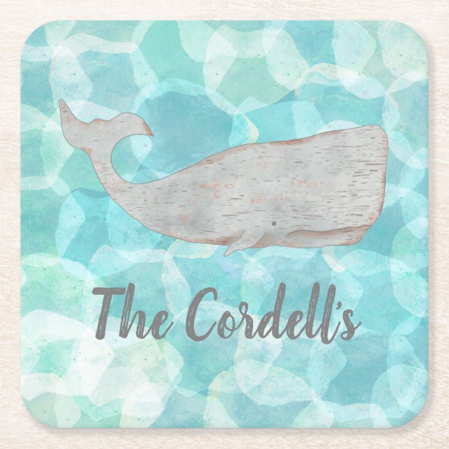 Porta-copo De Papel Quadrado Coasters personalizado para o Bar de ananás (Frente)