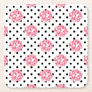 Porta-copo De Papel Quadrado Cobertor de Tapeçaria Floral