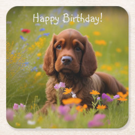 Porta-copo De Papel Quadrado Cocker Spaniel