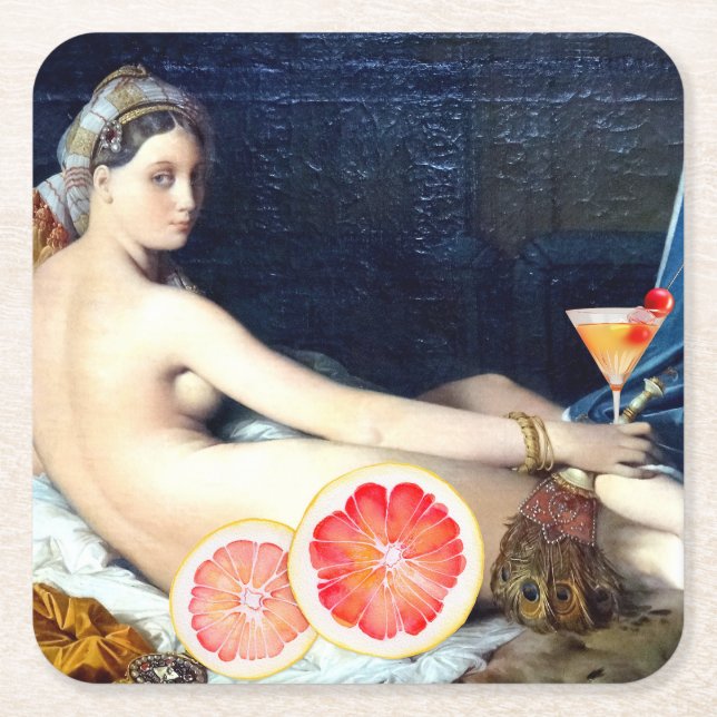 Porta-copo De Papel Quadrado Cocktail al la Grande (Frente)