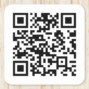Porta-copo De Papel Quadrado Código QR Criado instantaneamente (digitando seu U