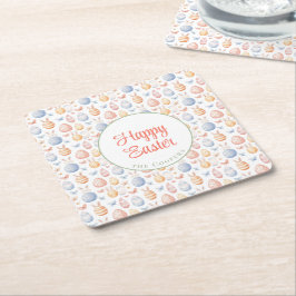 Porta-copo De Papel Quadrado Coelhinhos e Ovos