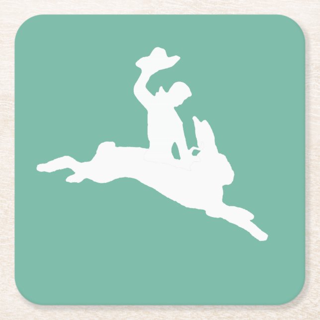 Porta-copo De Papel Quadrado Coelho Bucking do bronco (Frente)