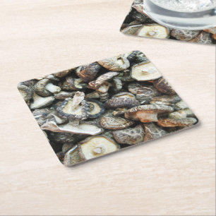 Porta-copo De Papel Quadrado Cogumelos Shiitake
