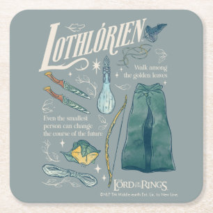 Porta-copo De Papel Quadrado Colagem Gráfica em Aquarela LOTHLORIEN™