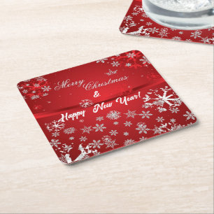 Porta-copo De Papel Quadrado Coleção de Natal Suzanne Elizabeth: