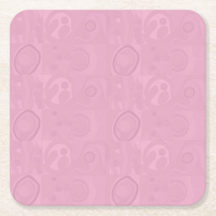 Porta-copo De Papel Quadrado Coleção Dia das Mães Rosa Pastel