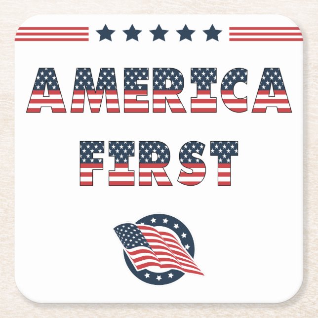 Porta-copo De Papel Quadrado Coleção do Partido das Eleições dos EUA! (Frente)