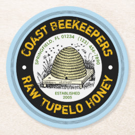 Porta-copo De Papel Quadrado Colmeia Tupelo Portas copos de papel azul claro