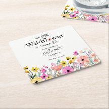 Colorful Pink Our Little Wildflower 1st Birthday