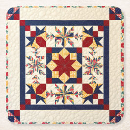 Porta-copo De Papel Quadrado Colorful Quilting Pattren - Quilting Lover