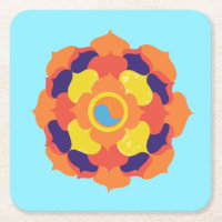 Colorida Lotus Flower Yin & Yang Mandala